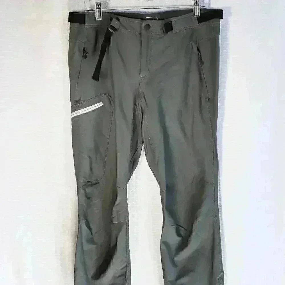 Eddie Bauer Size M First Ascent Hiking Pants, pockets, stretch gray